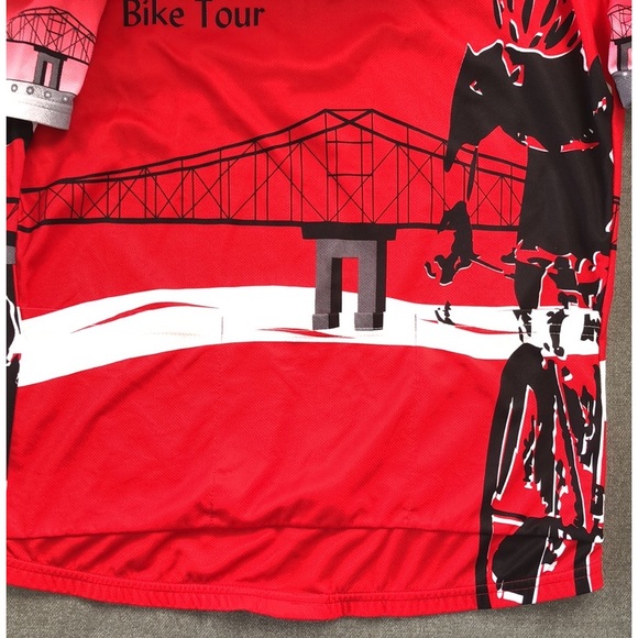 GREAT TAPPAN ZEE BRIDGE / MS TOUR 1/4 Zip Cycling Spinning Jersey - Picture 9 of 9